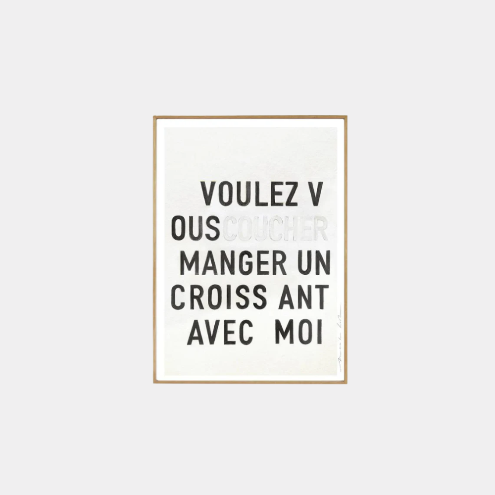 Poster - Manger Un Croissant Black