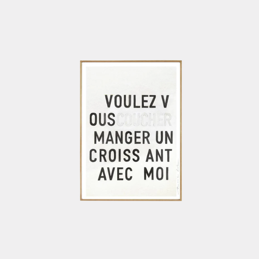 Poster - Manger Un Croissant Black