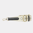 Load image into Gallery viewer, Canvas logo strap white & black Classic leather
