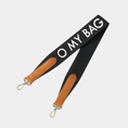 Afbeelding laden in Galerijviewer, Cavas logo strap black & cognac classic leather
