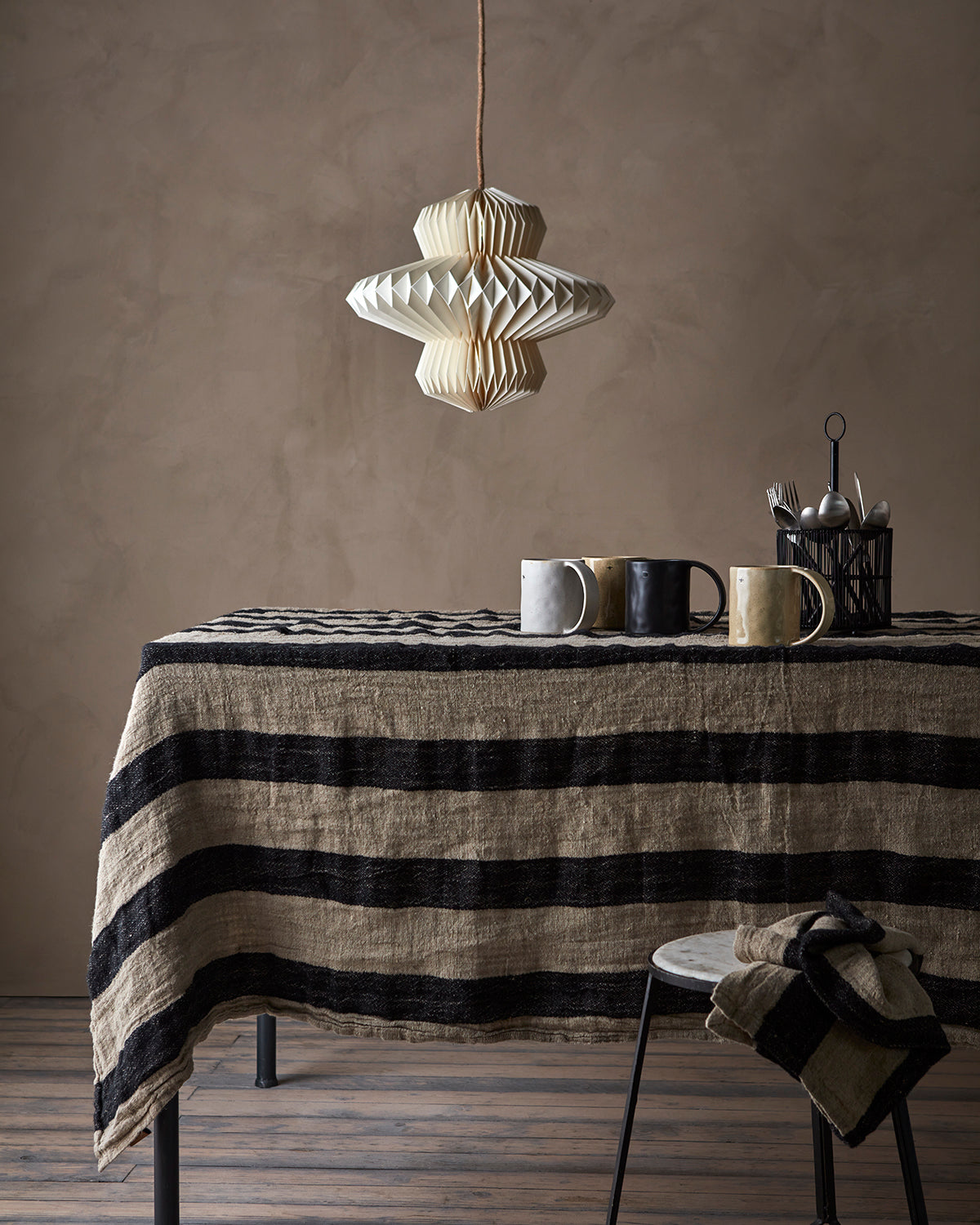 SIGNE Plaid | Black/natural