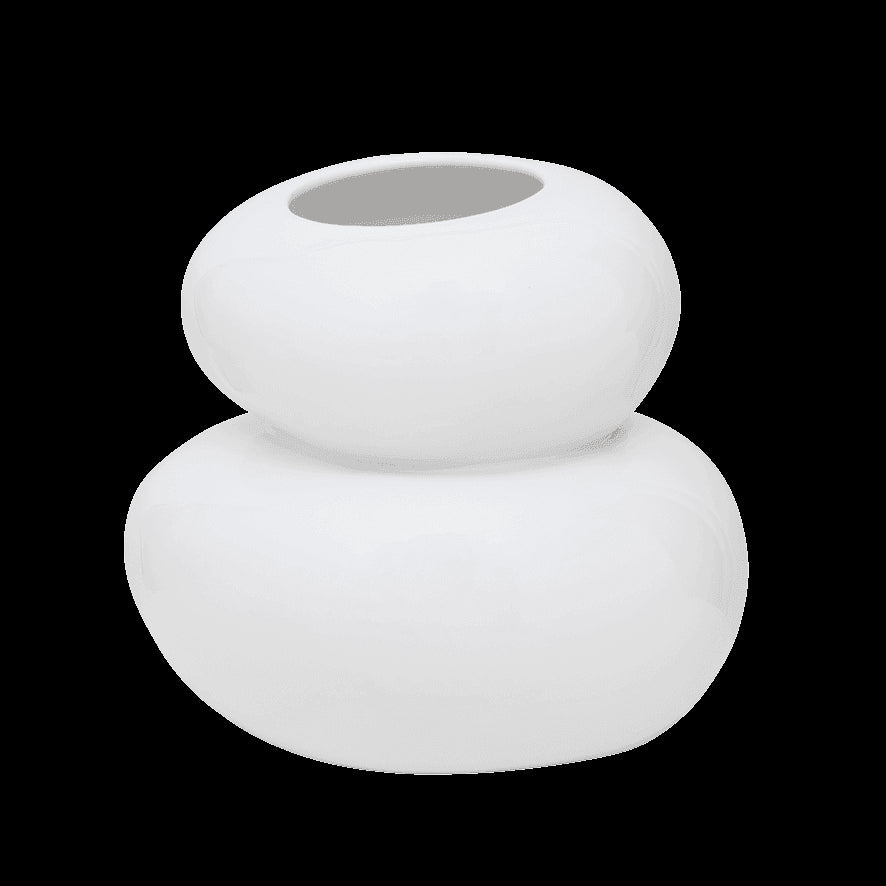 Vaas Kiezelstenen Wit