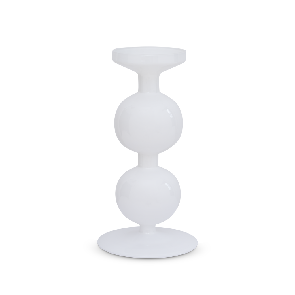 Kaarsenhouder gerecycled glas Bol, 25cm