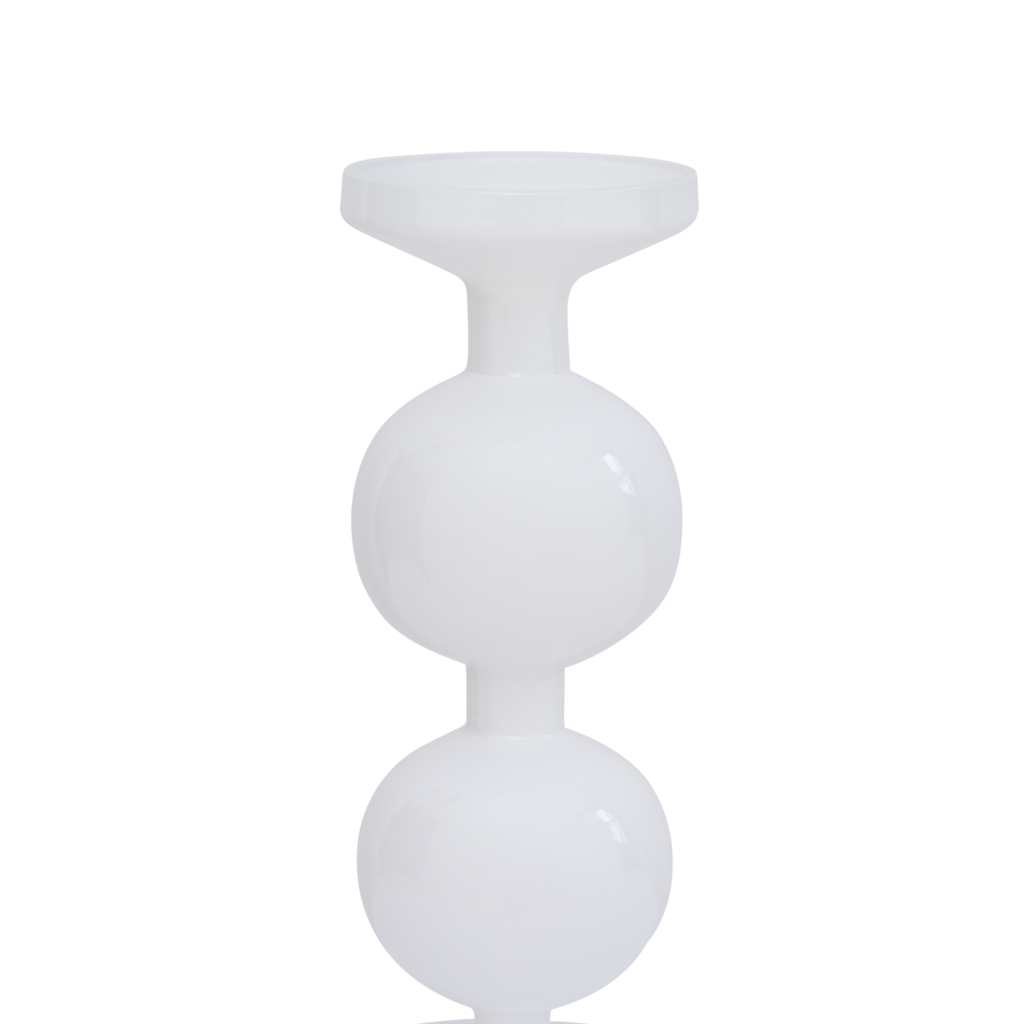 Kaarsenhouder gerecycled glas Bol, 25cm