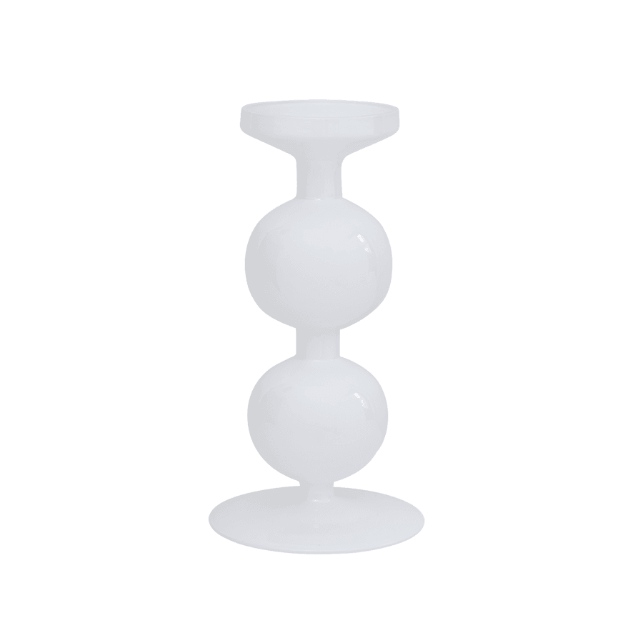 Kaarsenhouder gerecycled glas Bol, 25cm