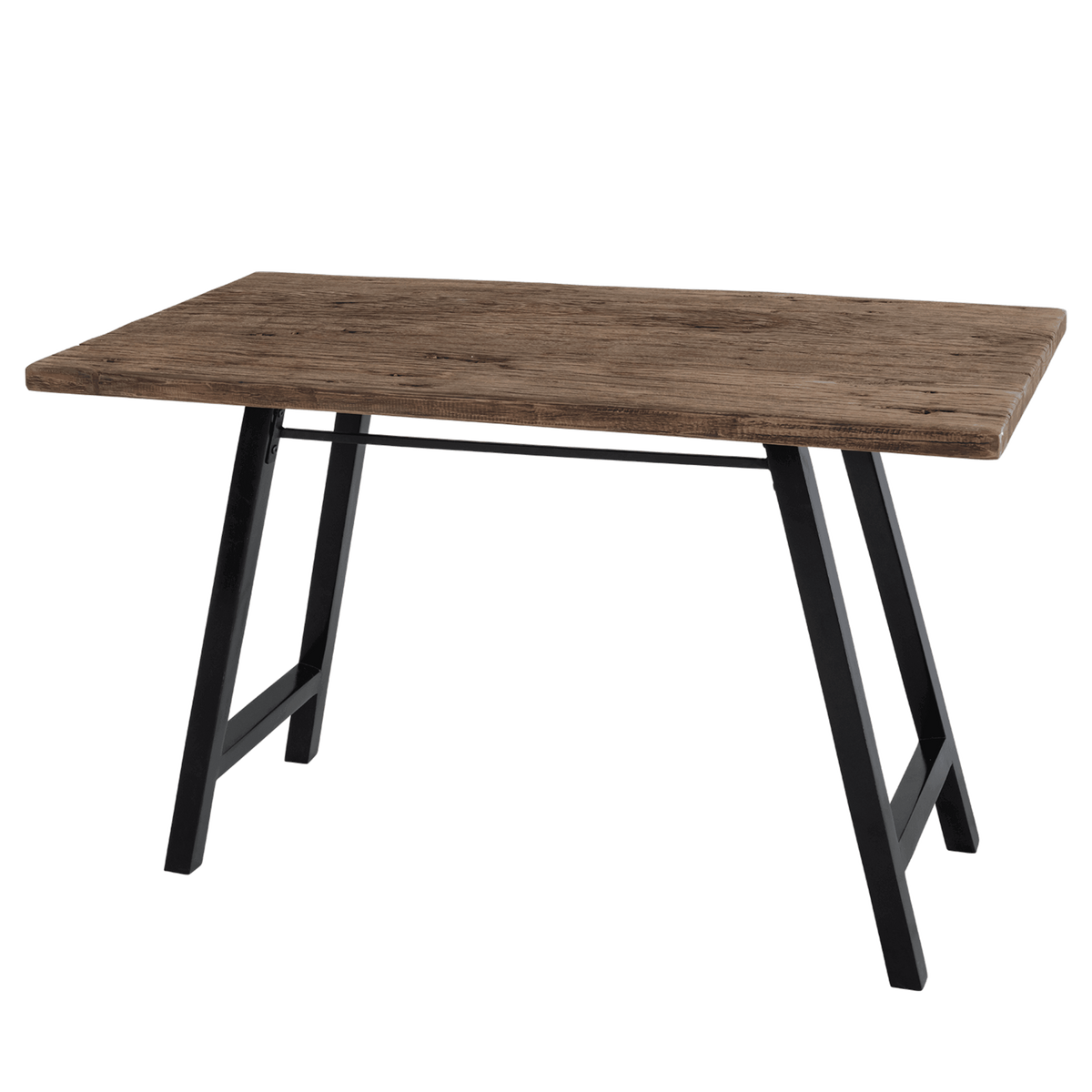 Kantoortafel van hergebruikt hout en acacia.