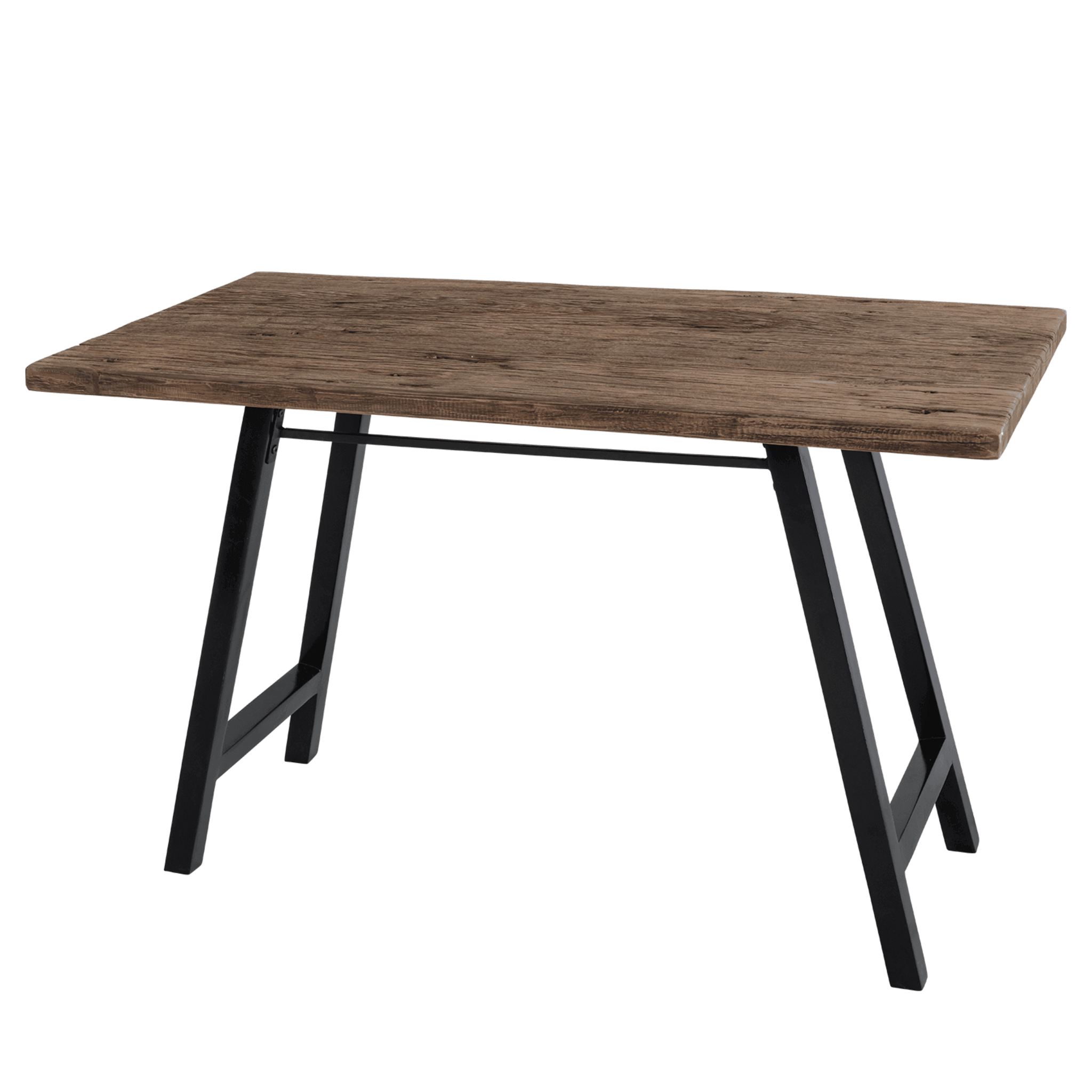 Kantoortafel van hergebruikt hout en acacia.