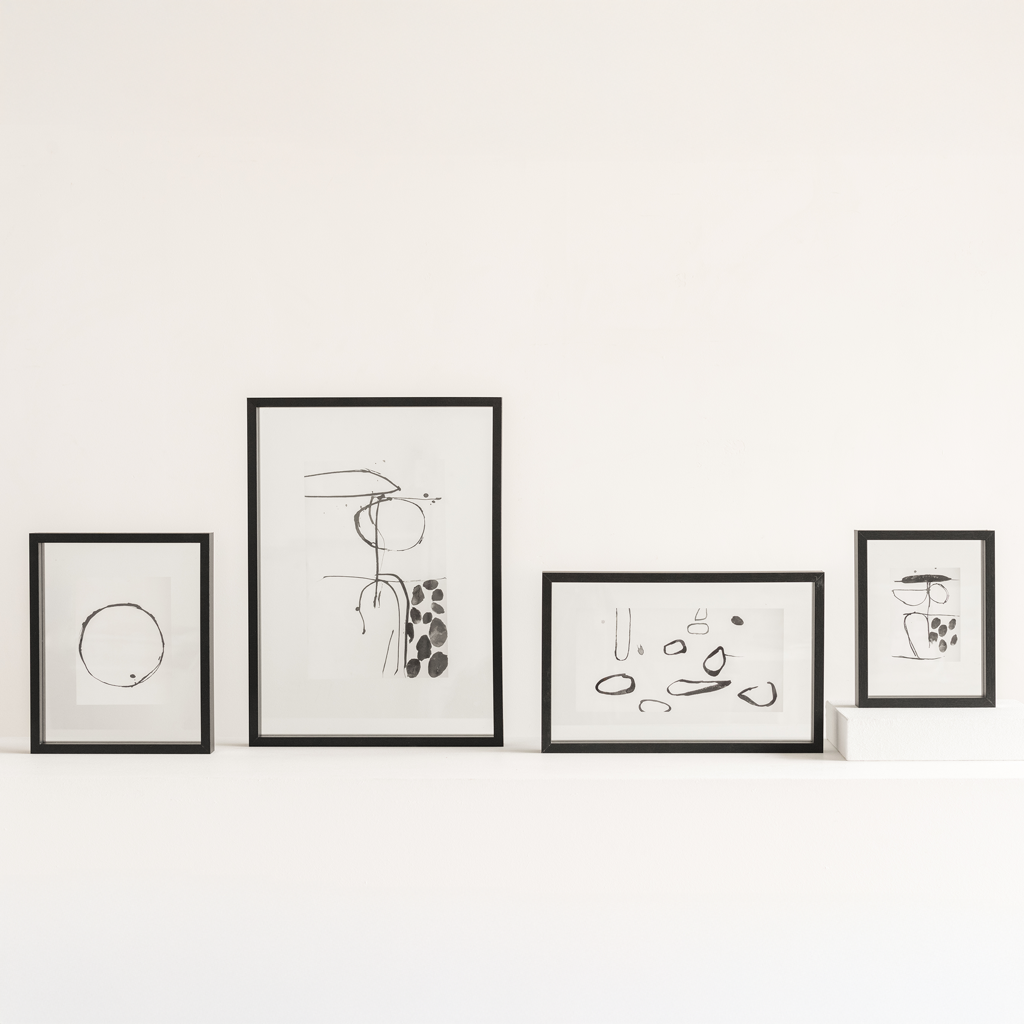 Fotolijst zwevend Minimalisme Zwart, S