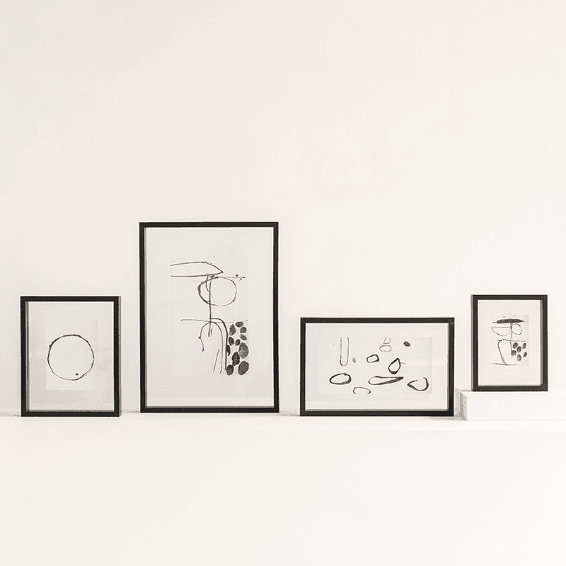 Fotolijst zwevend Minimalisme Zwart, S