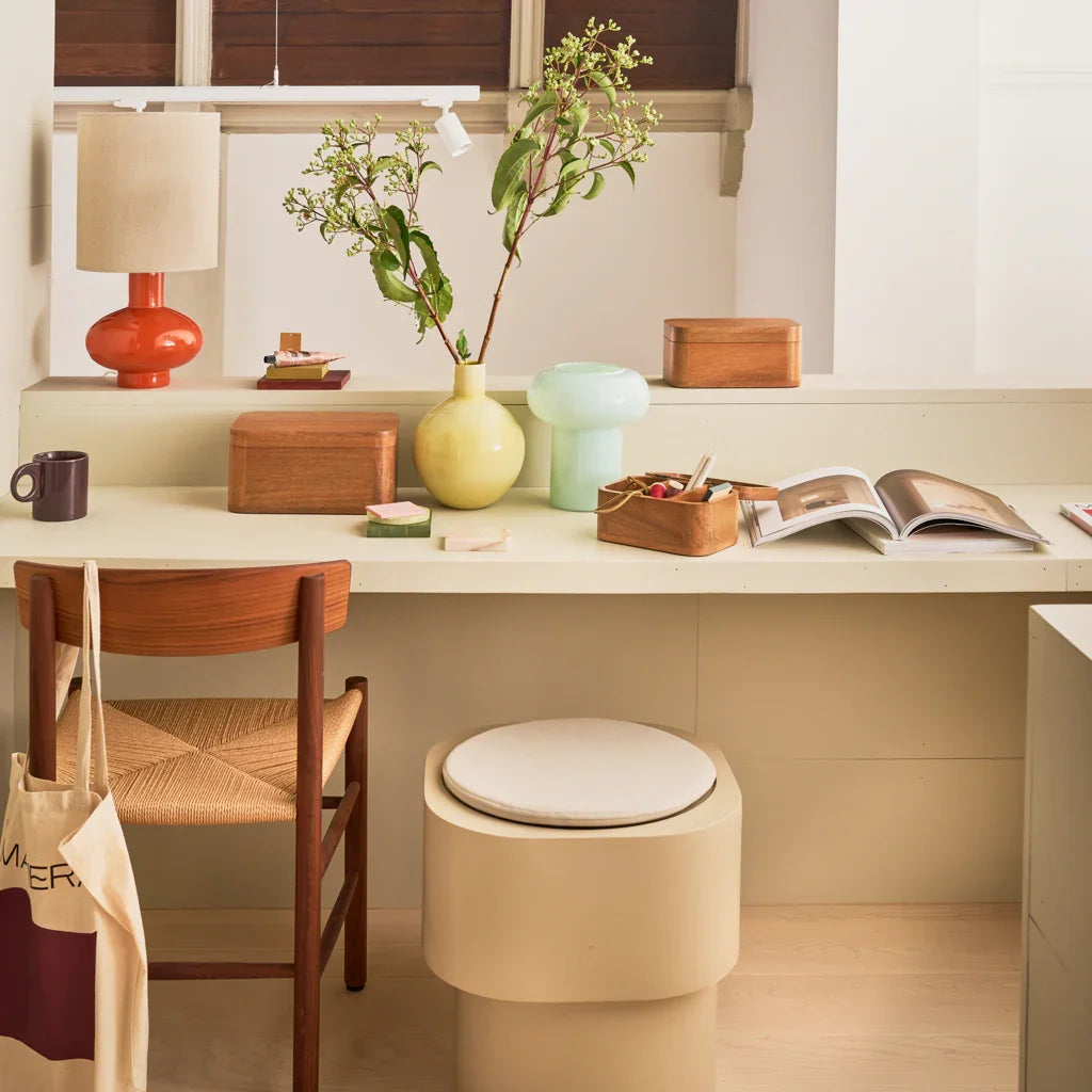 Bijzettafel Tabouret, licht khaki