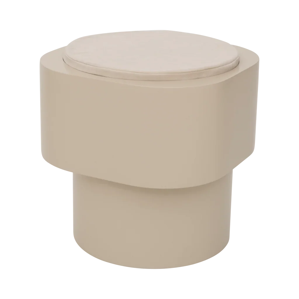 Bijzettafel Tabouret, licht khaki