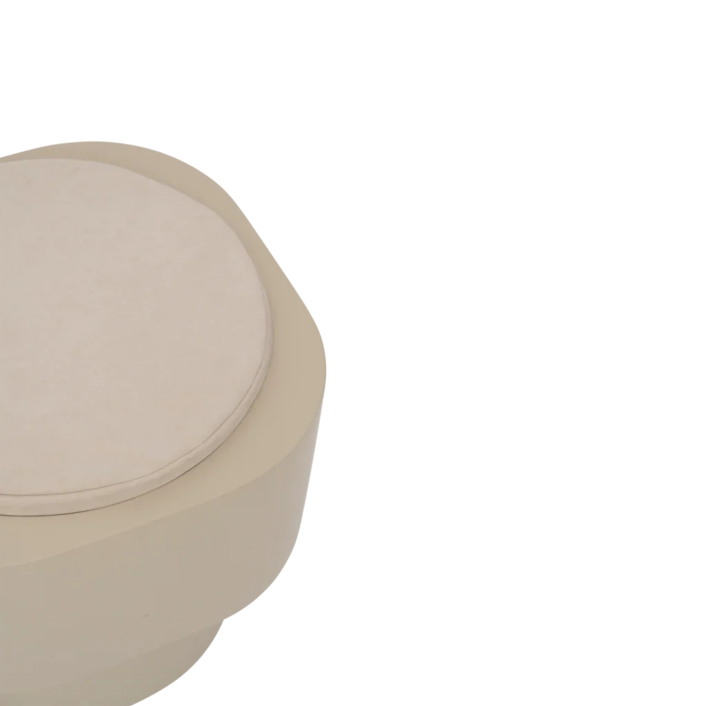 Bijzettafel Tabouret, licht khaki