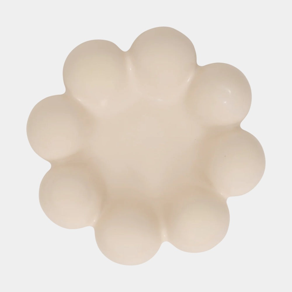 Decoratief object/schaal Sisko, gebroken wit