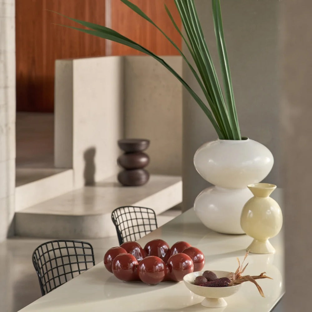 Decoratief object/schaal Sisko, gebroken wit