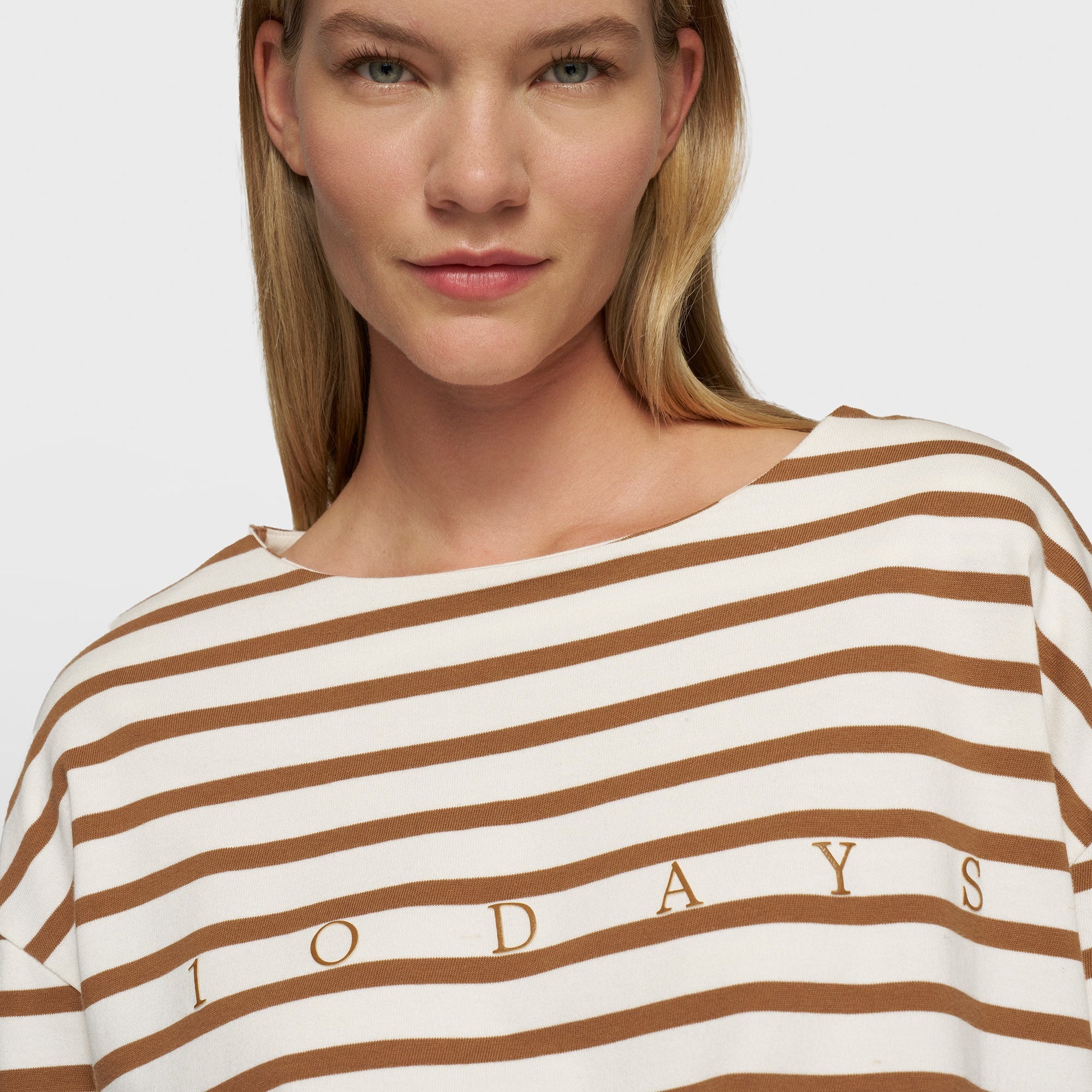 boat neck top stripes