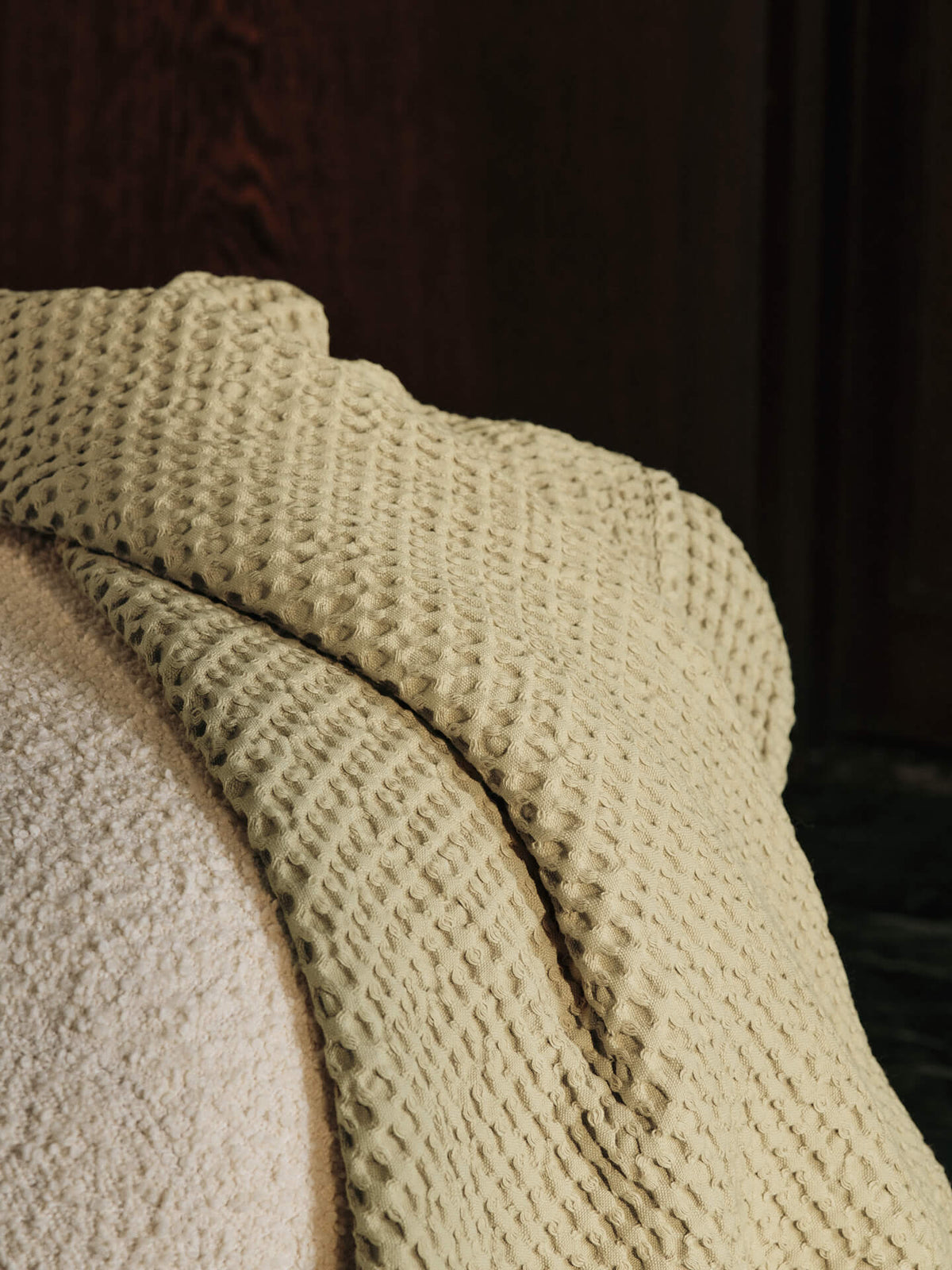 Badhanddoek Organic light celedon sfeerbeeld