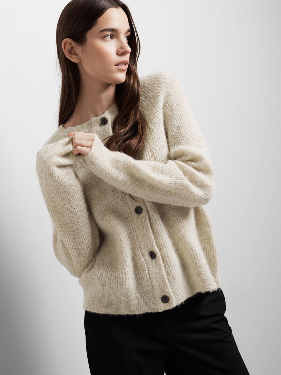 SLWLULU LS KNIT SHORT CARDIGAN NOOS