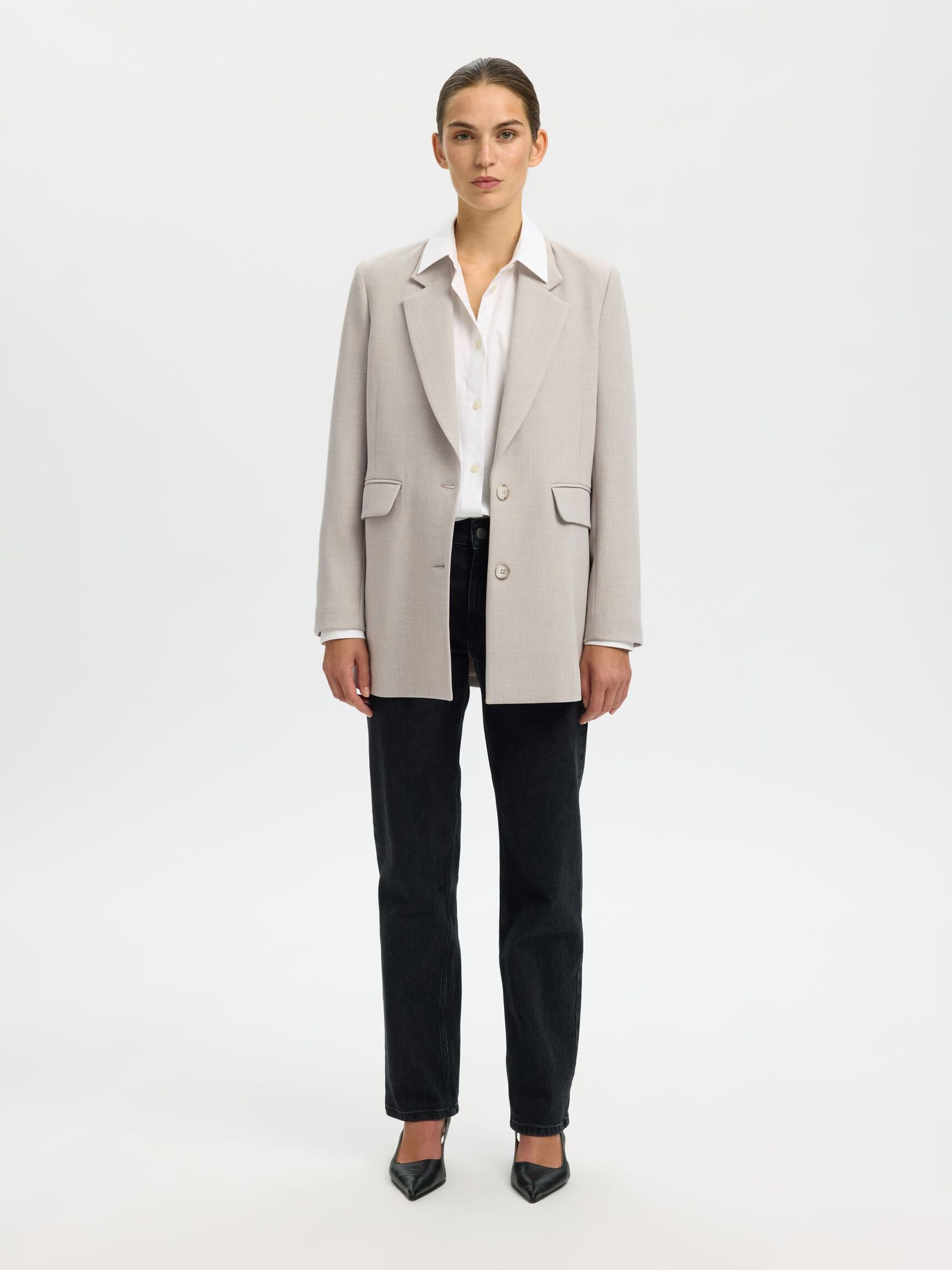 SLFRITA LS RELAXED BLAZER MEL NOOS