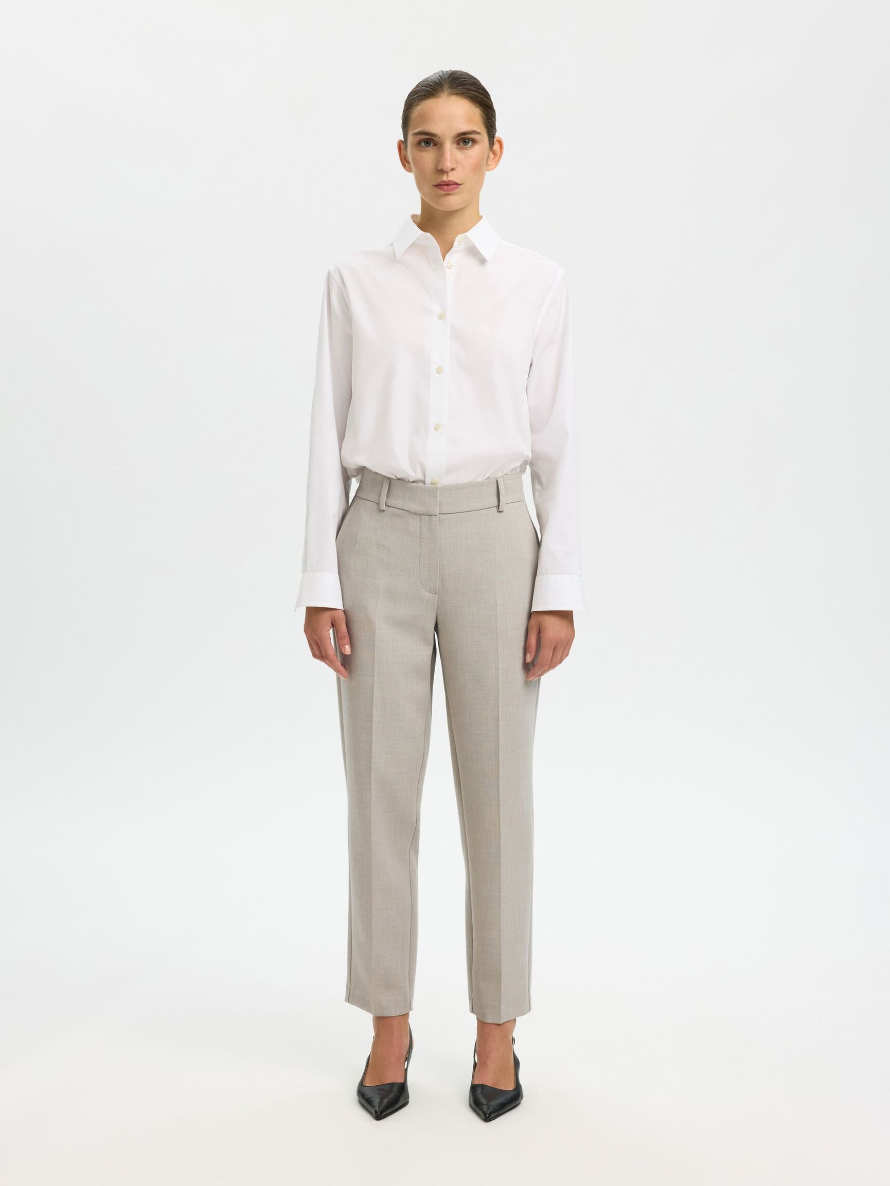 SLFRITA-RIA MW CROPPED PANT MEL NOOS