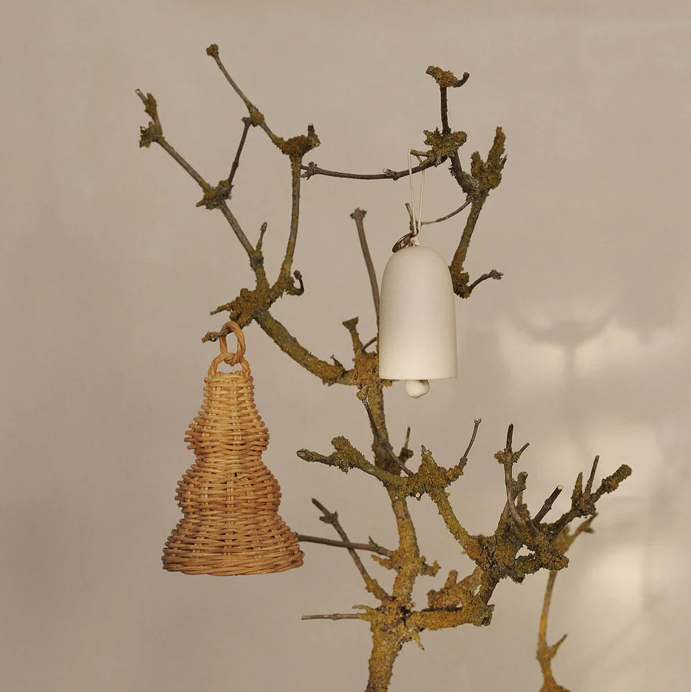 Bell ceramic ornament / set of 2