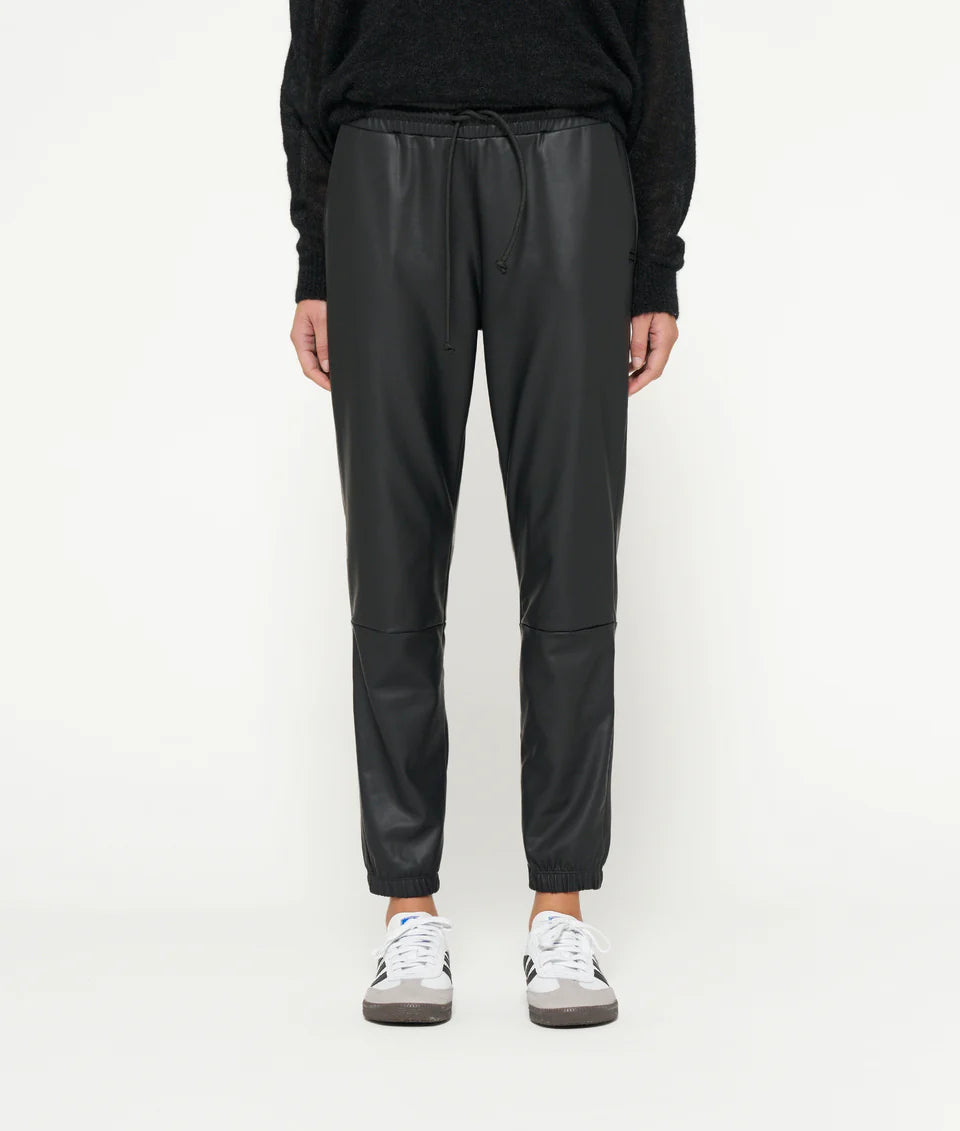 LEATHERLOOK CROPPED JOGGER