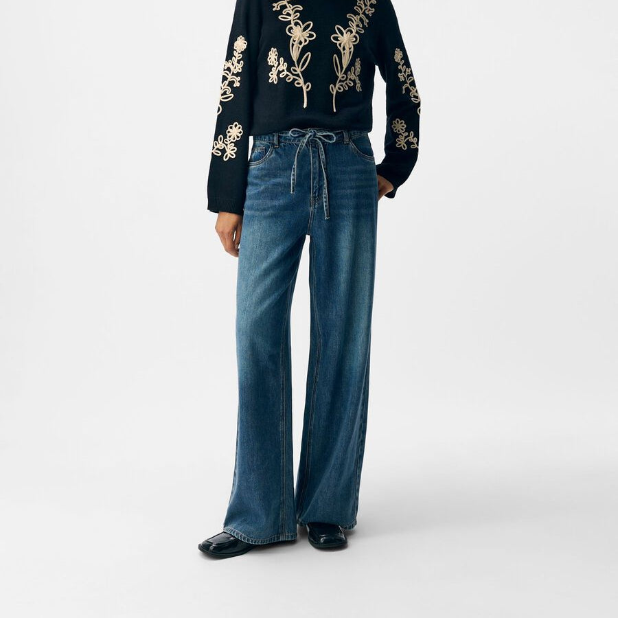 OBJROSIE MW WIDE JEANS NOOS