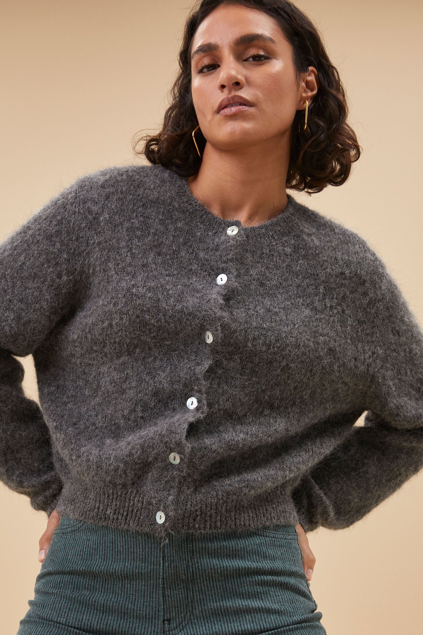 cleo natural cardigan