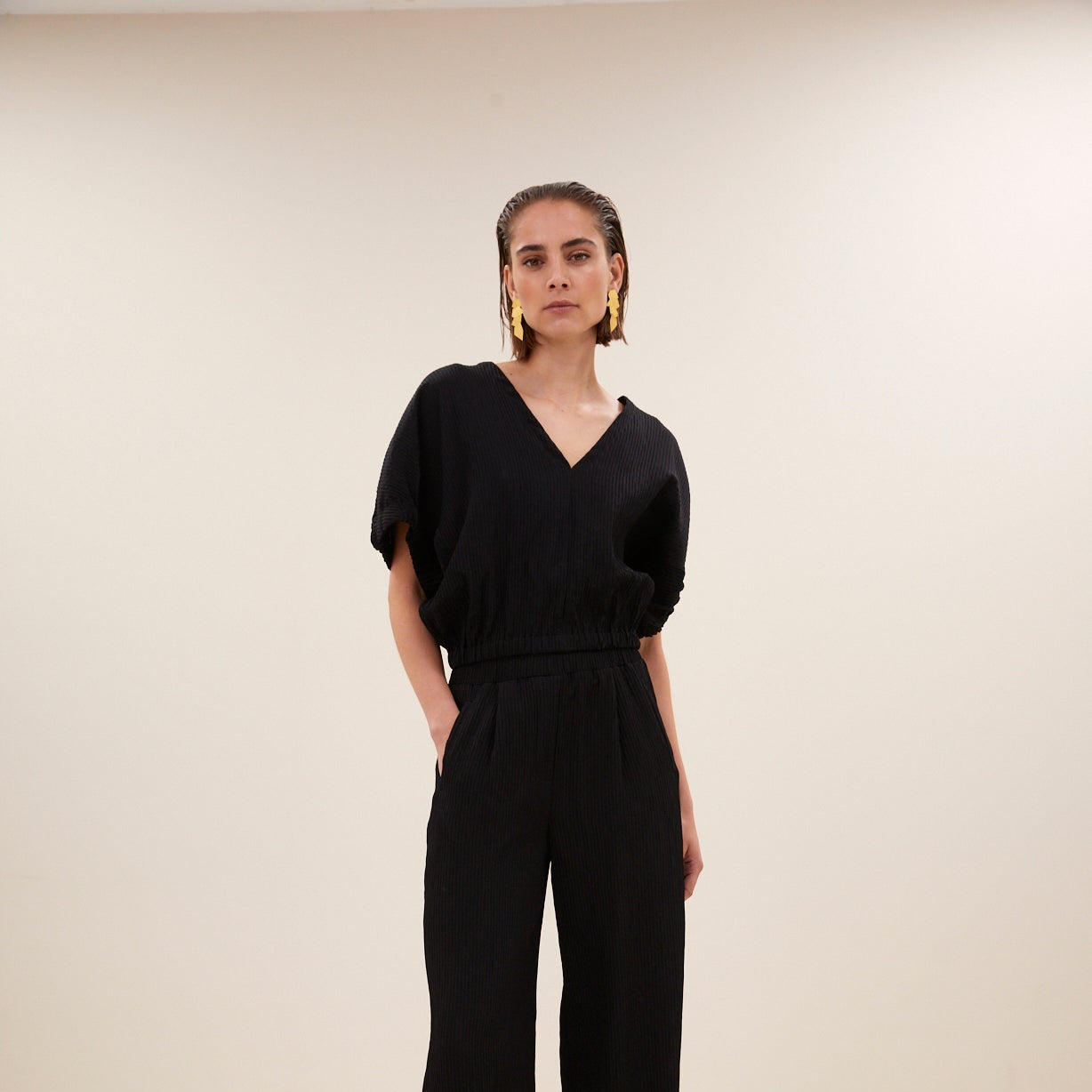 mabel structure stripe blouse