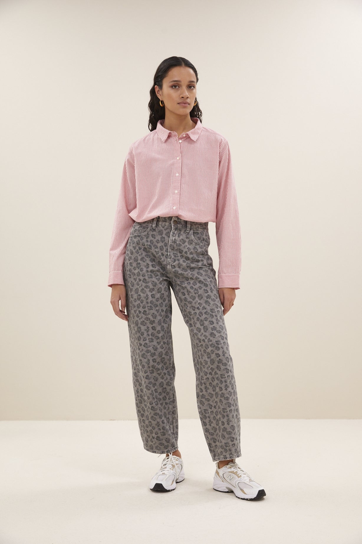 lew grey cheetah pants