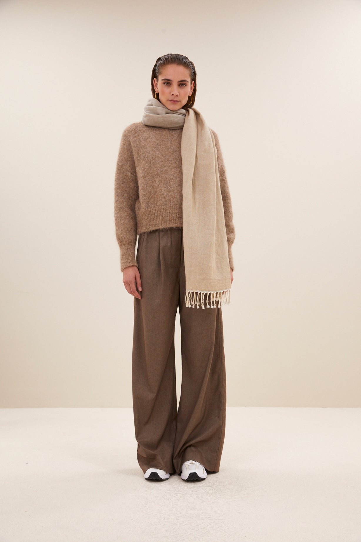 woollen natural scarf