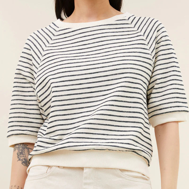 neva heavy jersey stripe top