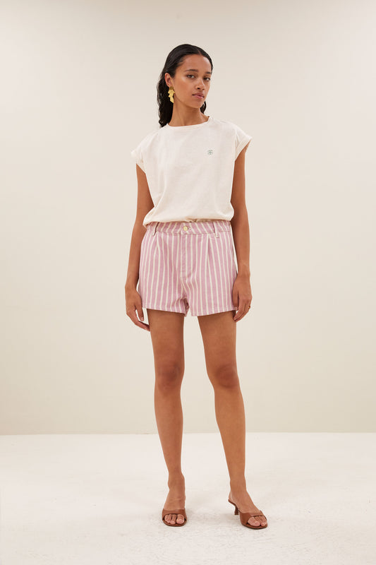 june stripe shorts