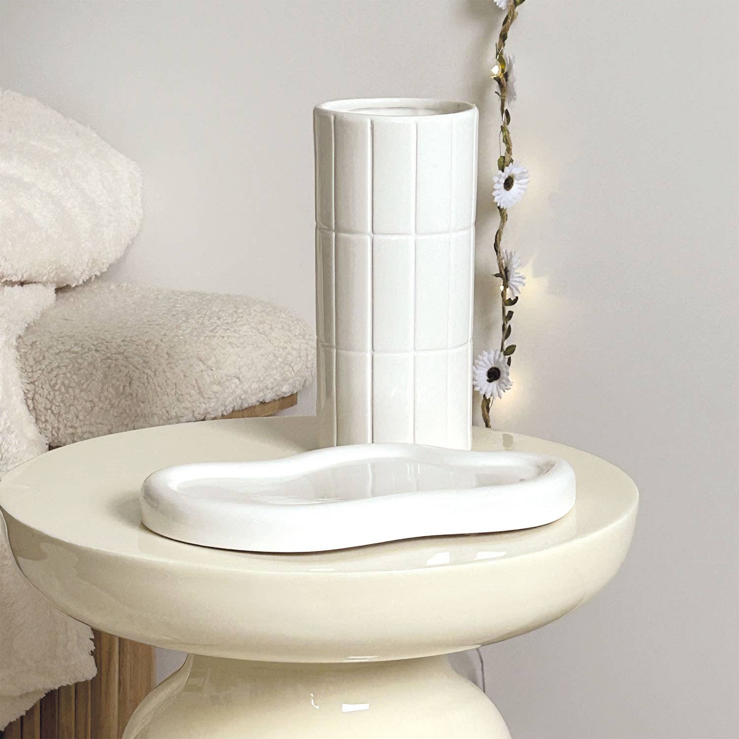 Tegel vaas D10,5 H23cm