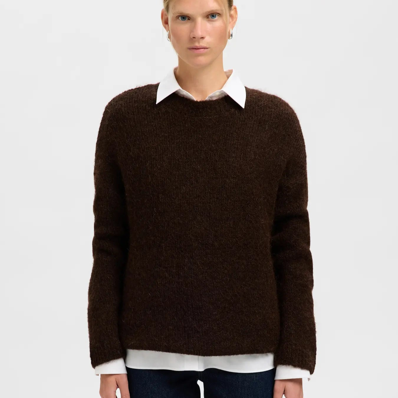 SLFGABRIELLA LS KNIT NEW O-NECK NOOS