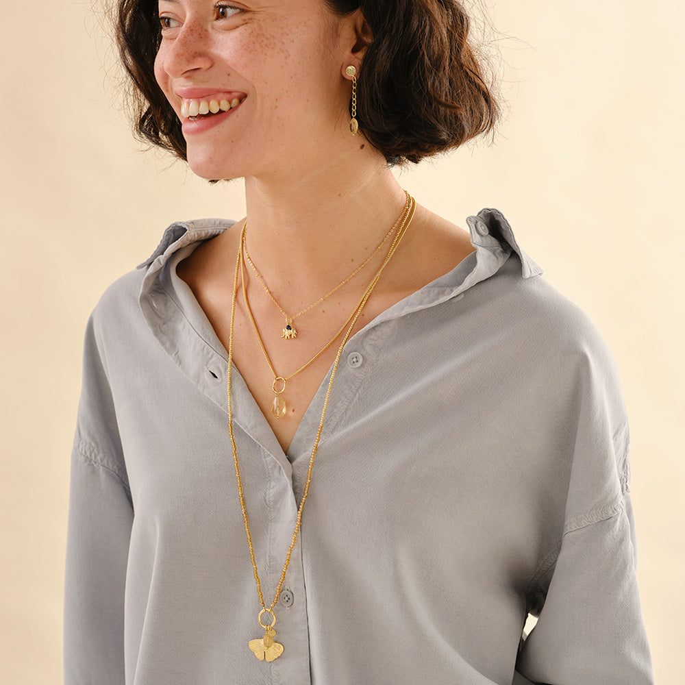 Convinced Lapis lazuli necklace gold chain