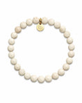Load image into Gallery viewer, Armbandje met gemstone balletjes / off-white
