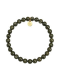 Afbeelding laden in Galerijviewer, Armbandje met gemstone balletjes / army green
