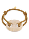 Load image into Gallery viewer, Armband met XL opengewerkte bedel / oker

