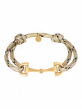 Load image into Gallery viewer, Armband met touw en gouden gesp / desert
