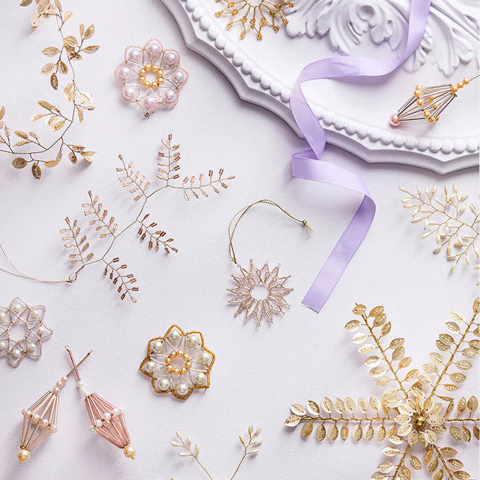 Beaded Ornament Snowflake Ø7cm Elia Gold