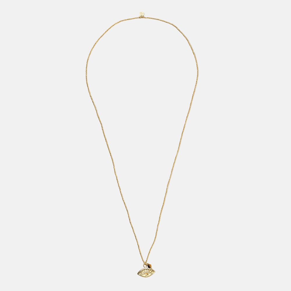 Paradise Tiger Eye necklace gold chain