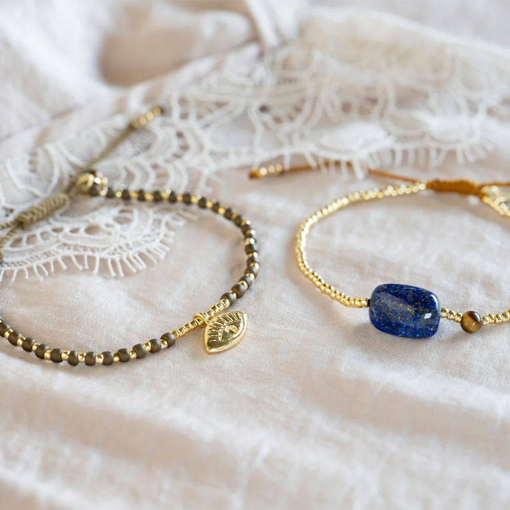 Hoping tiger eye bracelet gold chain