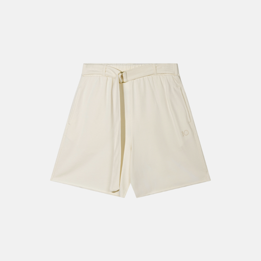 belted shorts fleece