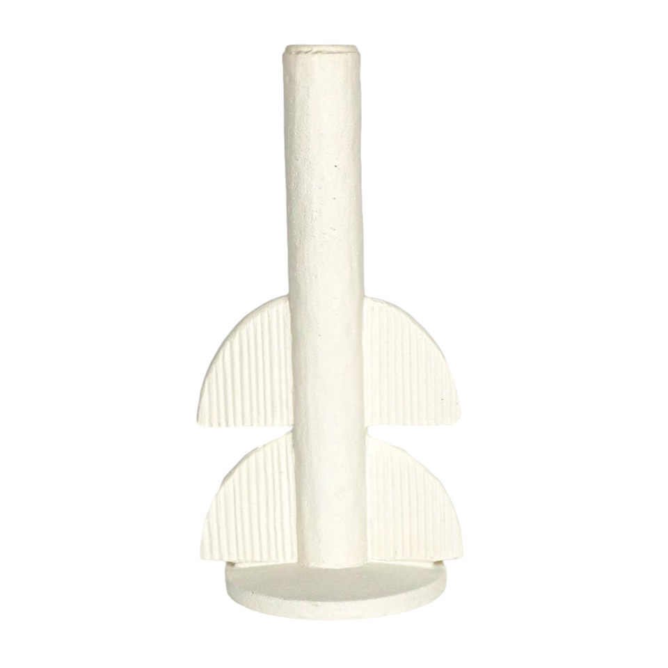 Kaarshouder Polyresin Ivory