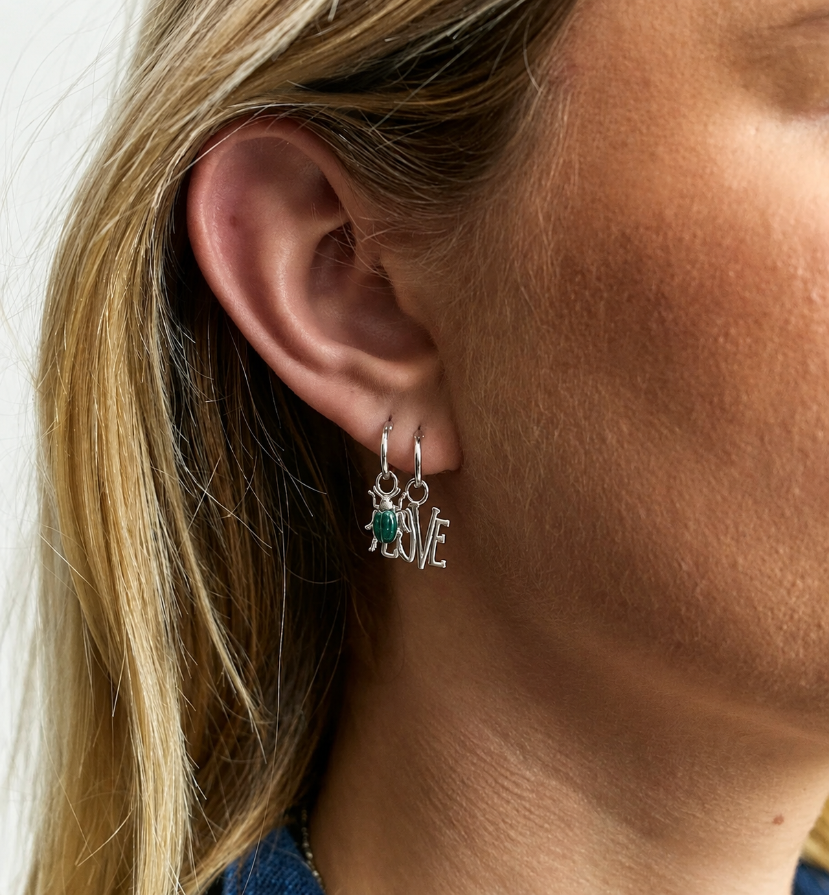Single LOVE Rules Ring Earring