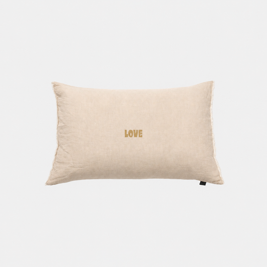 Kussenhoes Zand Bold LOVE Goud