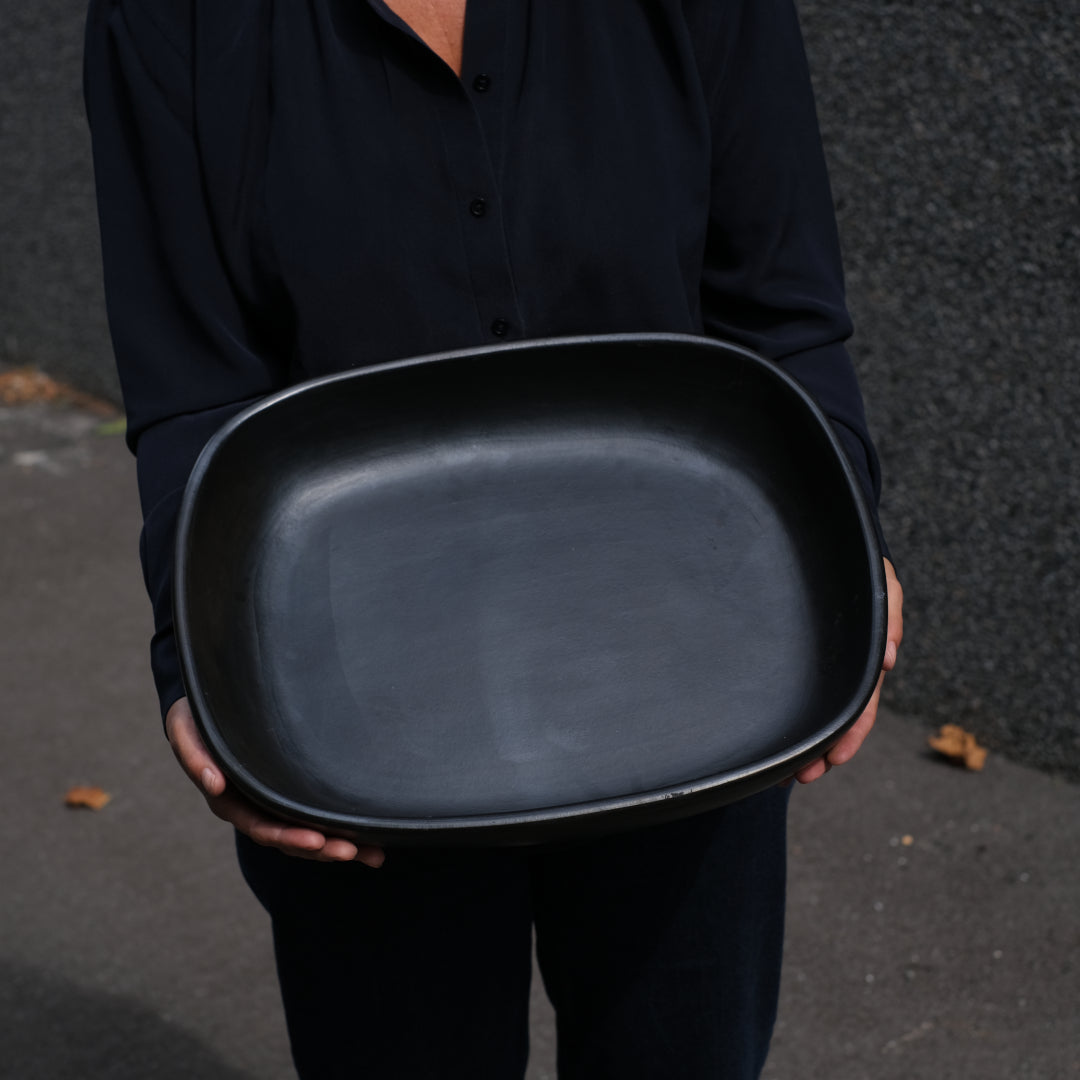 Black Pottery Schaal Vierkant | 3 maten