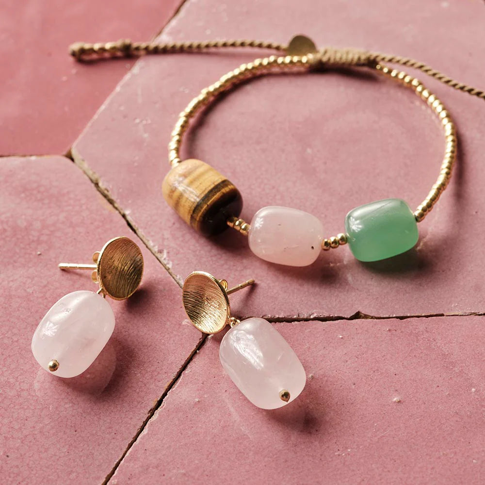 Ease Rose Quartz Earrings