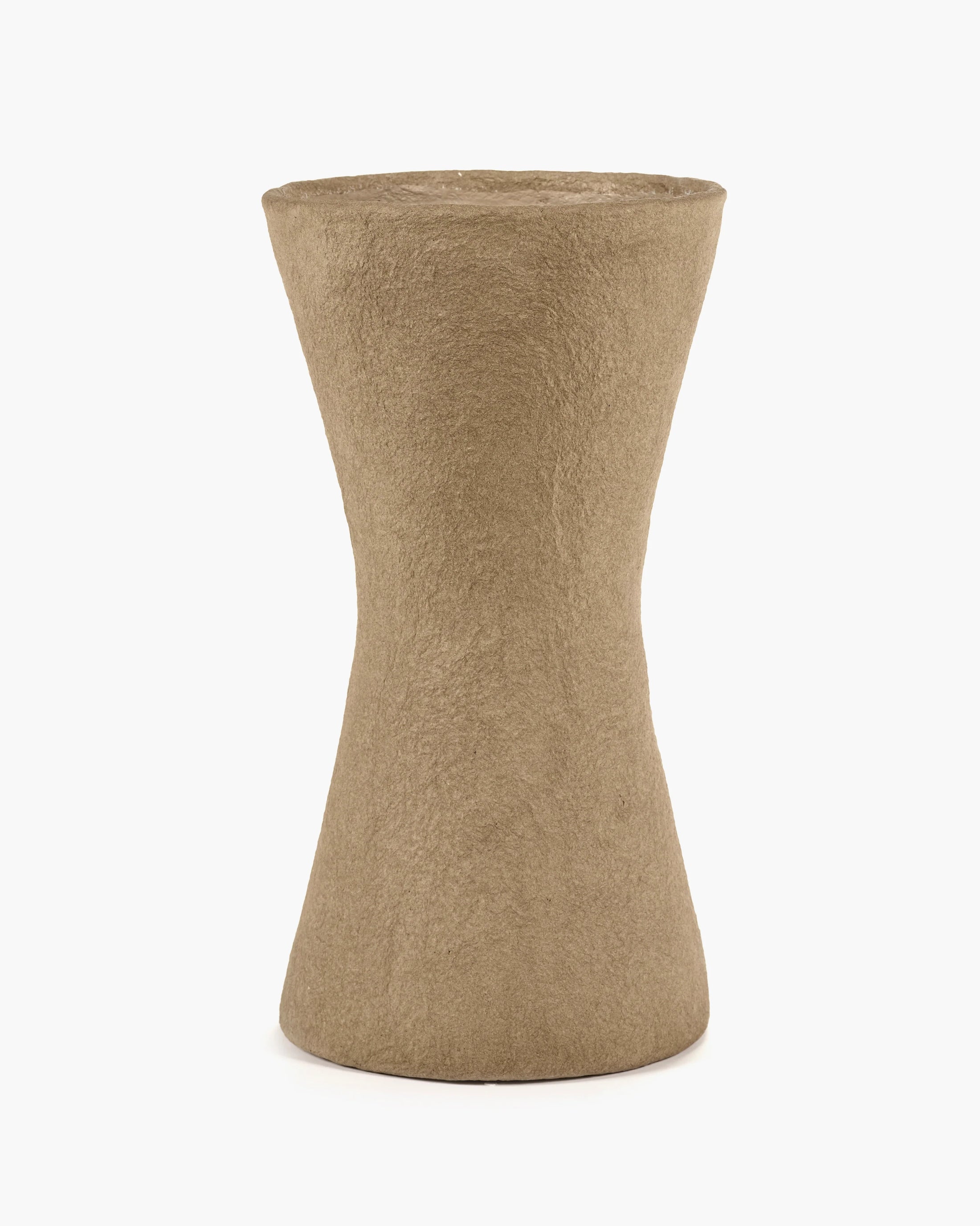 Vaas L bruin papier mache Earth