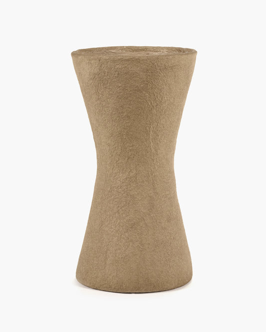 Vaas L bruin papier mache Earth